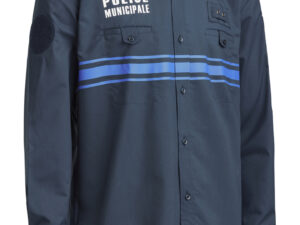 chemise respirante ml bleu marine pm bandes gitanes/velcro/patte micro t.m