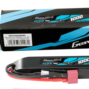 Batterie LiPo Gens Ace 1000mAh – 45C – 11.4V HV – Connecteur Deans T - airsoft - batterie & fusibles