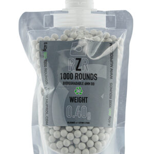 NUPROL - Billes Airsoft 6mm RZR 0,40g en sachet de 1000 bbs - airsoft - billes, gaz & co2