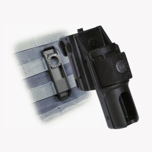 Porte baton télescopique 16p/18p/21p - rotatif 360° - attache molle - Noir