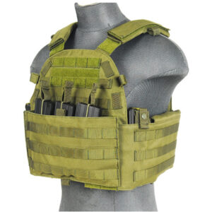 Lancer Tactical - Veste Plate Carrier 1000D OD - Vert olive - airsoft - equipement tactiques