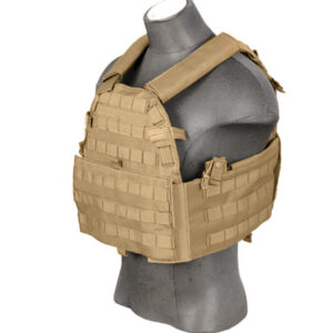 Lancer Tactical - Plate Carrier 69T4 tan 1000D - airsoft - equipement tactiques