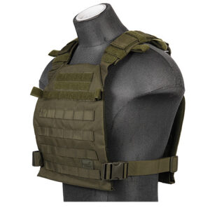 Lancer Tactical - Gilet léger Plate carrier OD 1000D - Vert - airsoft - equipement tactiques