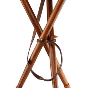 COUNTRY SELLERIE - Trepied Luxe dessus cuir - base pieds alu - Hauteur : 75cm - bipieds, trépieds & cannes de pirsch