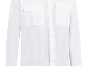 CHEMISE BLANCHE FEMME 145G MANCHES LONGUES -VELCRO - T.38