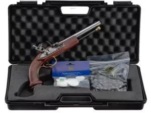 kit pistolet mamelouk a silex cal 54 + 100 balles/calepins + mallette