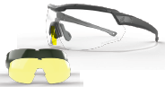 LUNETTES EDGE TAC ROLLING THUNDER - REG - NOIRE - KIT 3 ECRANS INC/FUME/JAUNE