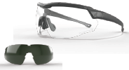 LUNETTES EDGE TAC ROLLING THUNDER - REGLABLES - NOIRE - KIT 2 ECRANS INC/FUME