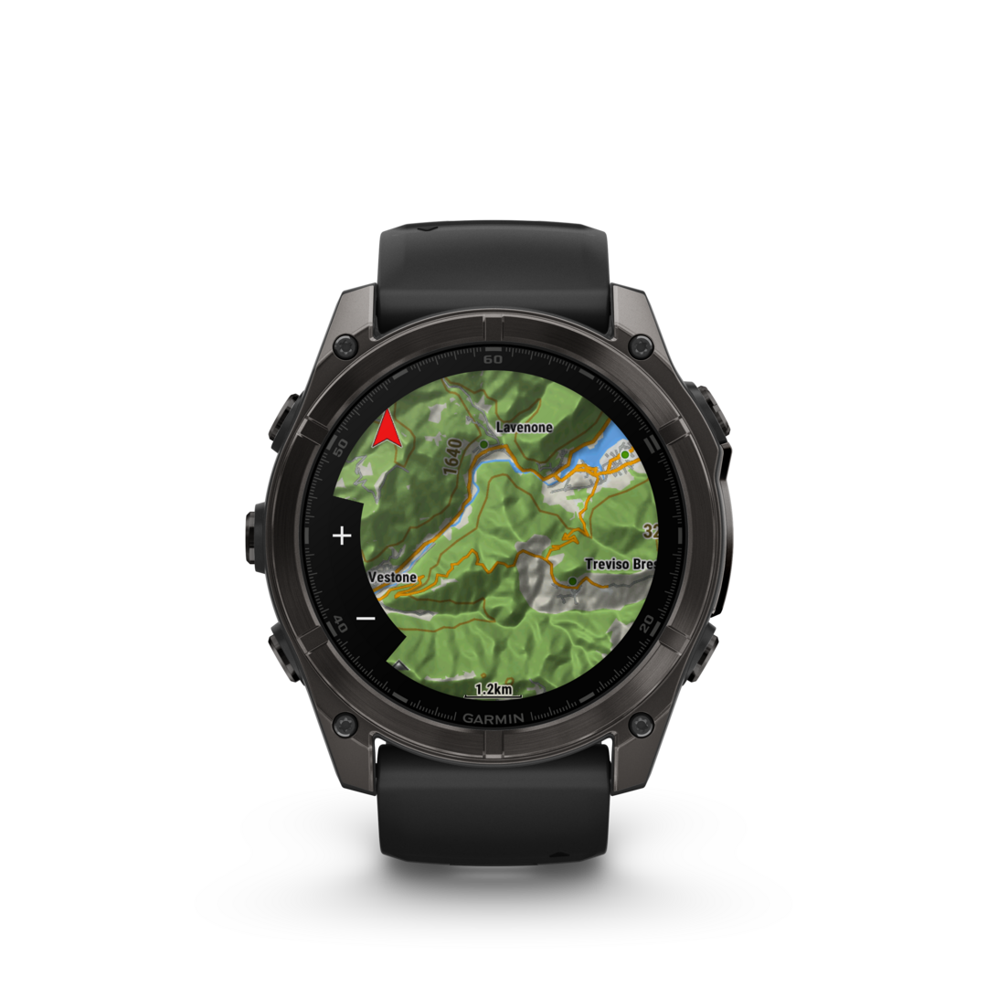 MONTRE GPS GARMIN FENIX 8 AMOLED 51 SAPHIR TITANE DLC B. NOIR - vue 3