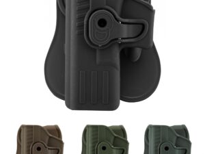 BO MANUFACTURE - Holster rigide Quick Release pour pistolet type Glock 17 Gaucher - Noir - airsoft - equipement tactiques