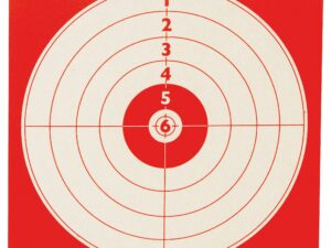 Cibles Januel 14 X 14 Rouge les 100 Sous Blister