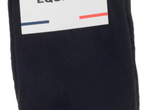 Mi-chaussette coton biologique coloris semelle bouclette noir T 43-47