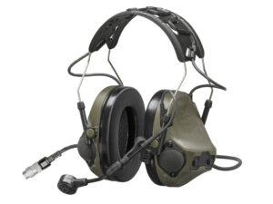 CASQUE PELTOR COMTAC VIII - VERT OLIVE - AVEC MICRO ET CABLE PELTOR (POUR SCU)