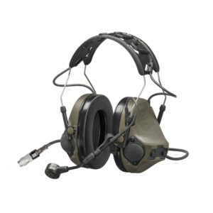 CASQUE PELTOR COMTAC VIII - VERT OLIVE - AVEC MICRO ET CABLE PELTOR (POUR SCU)