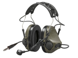 CASQUE PELTOR COMTAC VIII - VERT - AVEC MICRO ET CABLE PELTOR (POUR PTT)