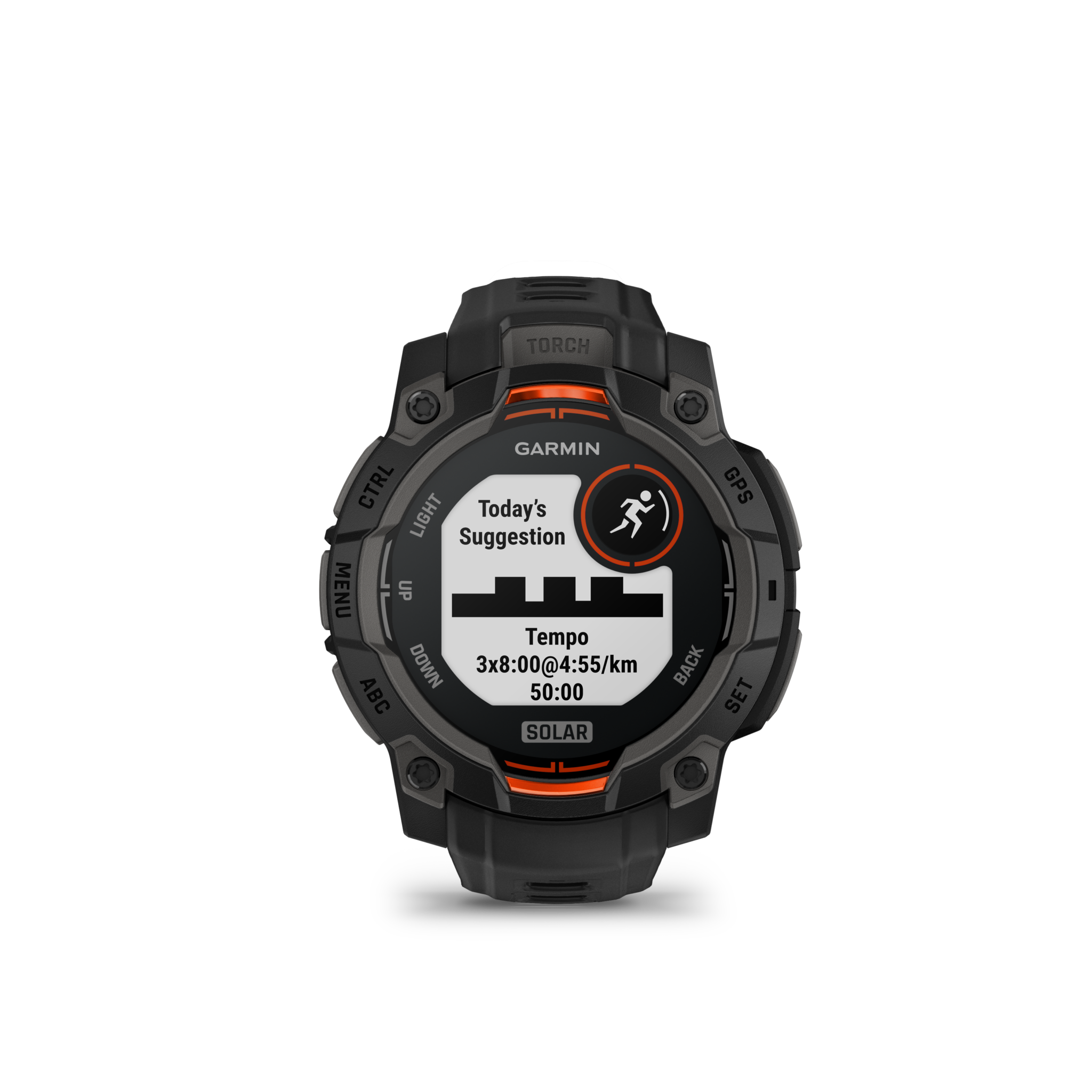 MONTRE GPS MULTI-FONCTIONS  GARMIN INSTINCT 3 SOLAR 45 NOIRE BRACELET NOIR - vue 2