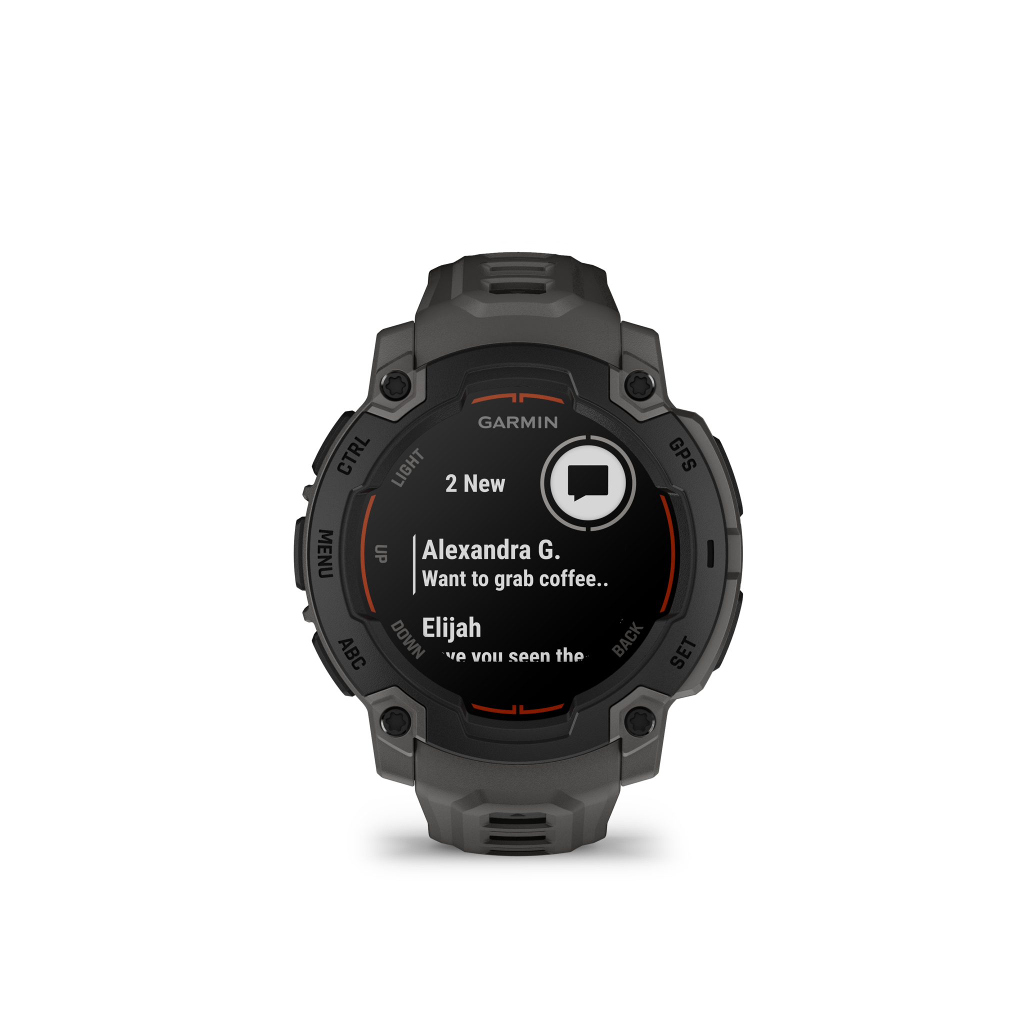 MONTRE GPS MULTI-FONCTIONS  GARMIN INSTINCT E 45 NOIRE BRACELET GRIS - vue 3