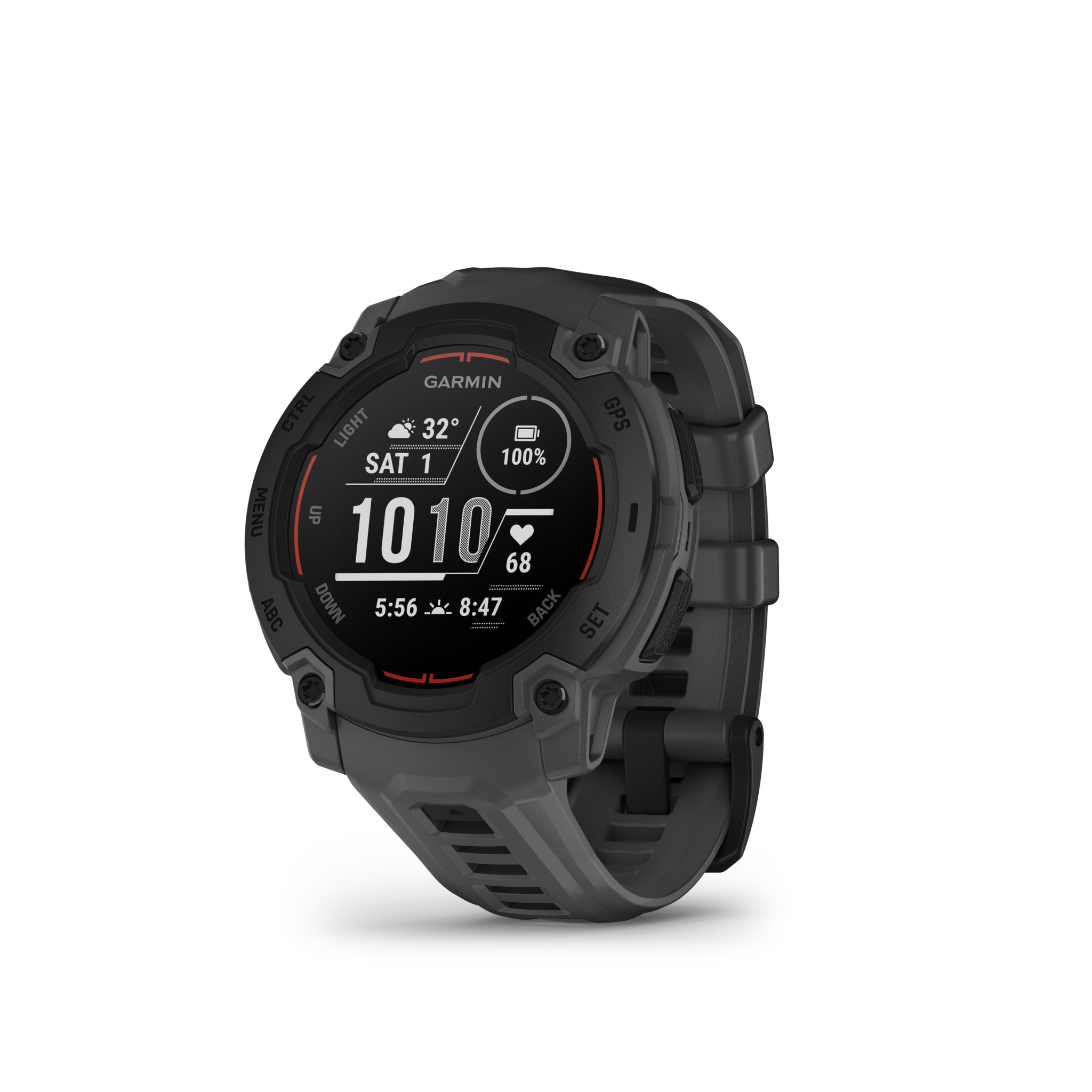 MONTRE GPS MULTI-FONCTIONS  GARMIN INSTINCT E 45 NOIRE BRACELET GRIS