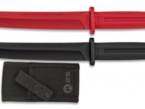 Couteau d'entraînement droit caoutchouc K25 - NOIR - couteaux droits tactiques
