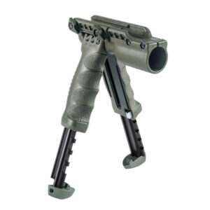 POIGNEE BIPIED ROTATIVE AVEC SUPPORT DE LAMPE - VERTE