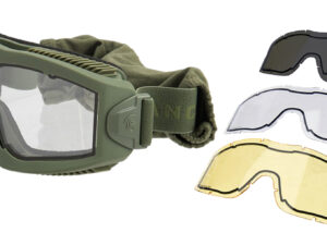 Lancer Tactical - Masque série AERO Thermal OD avec 3 écrans - Vert olive - airsoft - tenues & protections