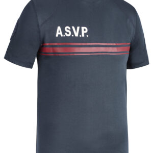 TSHIRT ASVP BORDEAUX MANCHES COURTES - DRY-TEC -TAILLE L + VELCRO BRAS D ET G