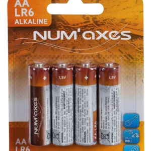 Num'Axes - NUMAXES - Blister 4 piles AA LR06 alcaline 1,5V - piles & batteries