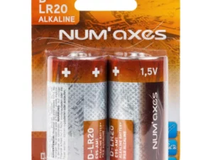 numaxes blister 2 piles d lr20 alcaline 1,5v