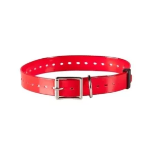 NUM'AXES Sangle Polyuréthane 25 mm / L. 65 cm - Rouge - colliers électronique & gps