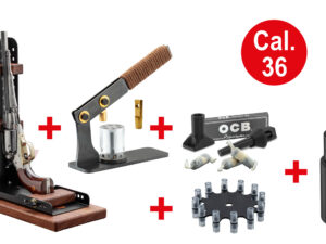 Kit BP Maker Cal 36 : Presse pour barrillet + support + poire + kit cartouches papier + amorceur - Pack BPMaker Cal 36 - a...