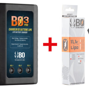 BO MANUFACTURE - Pack batterie LiPo BO 11.1V Mini Tamiya ou T-Dean airsoft – 11.1V - Tamiya - airsoft - batterie & fusibles
