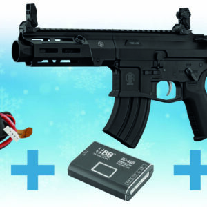 Pack de Noel réplique M923A AEG double eagle + chargeur + red dot + batterie Lipo + chargeur de batterie - airsoft - répli...