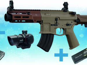 pack noel m923a tan + red dot + chargeur + batterie + chargeur