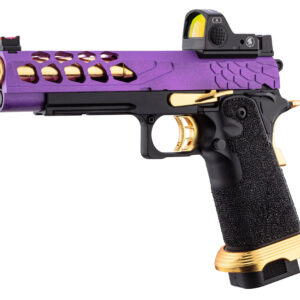 Pistolet Airsoft GBB Stryk Hi-Capa 5.1 Violet et Or Lancer Tactical - airsoft - répliques de poing