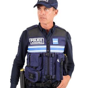 Gilet tactique PM - Bande rétro - Poches fixes