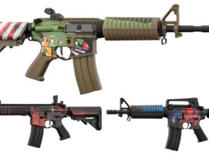 Skins M4 Lancer Tactical - Dessin au choix - GEOMETRIQUE - airsoft - accessoires airsoft