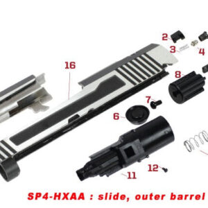 AW CUSTOM - Pièces origine culasse, canon, pompe et cage série HX – CULASSE N°16 - airsoft - pièces détachées & upgrades
