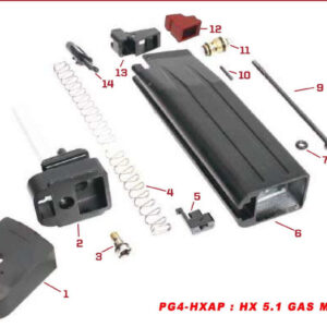 AW CUSTOM - Pièces origine pour chargeurs gaz série HX - MAG PLATE N°1 - pièces détachées & upgrades