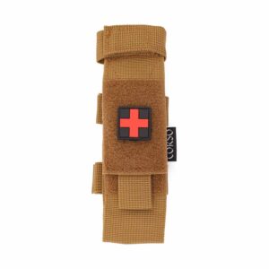 Pochette porte-tourniquet et ciseaux MOLLE - Corso Tactical - Coyote - airsoft - equipement tactiques