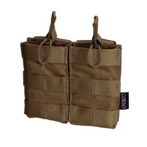 Poche porte-chargeurs double M4 Dagger MOLLE - Corso Tactical - Coyote - airsoft - equipement tactiques