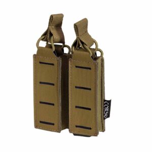 Poche porte-chargeurs double pour pistolet Dagger MK1 Laser - Corso Tactical - Coyote - airsoft - equipement tactiques