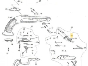 Davide PEDERSOLI & C - MONTURE COMPLETE LEPAGE TARGET PERCUSSION - Réf Peder. : 080003424B - pièces diverses