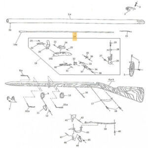 Davide PEDERSOLI & C - Baguette complète mousqueton CAVALLERIE RIFLE STEEL ROD - Réf Peder. : 0800002143 - pièces diverses