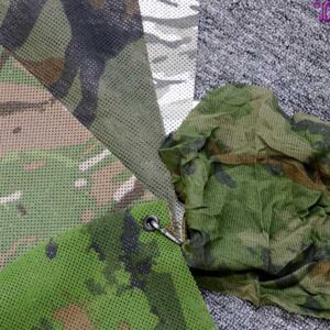 bache camouflage a thermique crinkle vert foret/blanc 3d 2.5x2.5 m