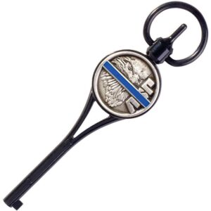 blue line g2 extended handcuff key black chrome