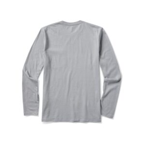 elite long sleeve pocket tee titan grey 020