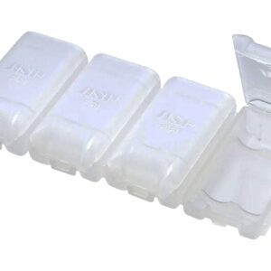 4 boites de rangement pour piles lr6 (aa) (link case vide)