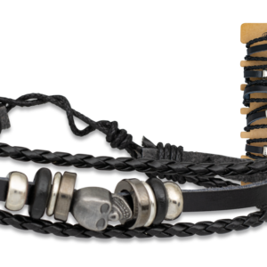 DESTOCKAGE - Bracelet polycuir Tête de mort