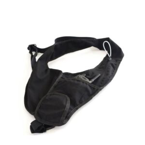 gilet radio discret s112 noir – port côté droit pour gaucher