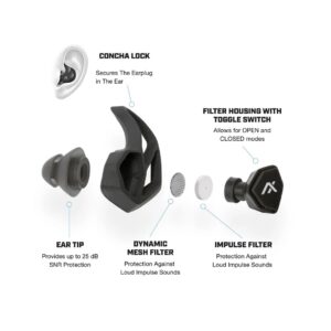 bouchons d'oreilles x30i charcoal